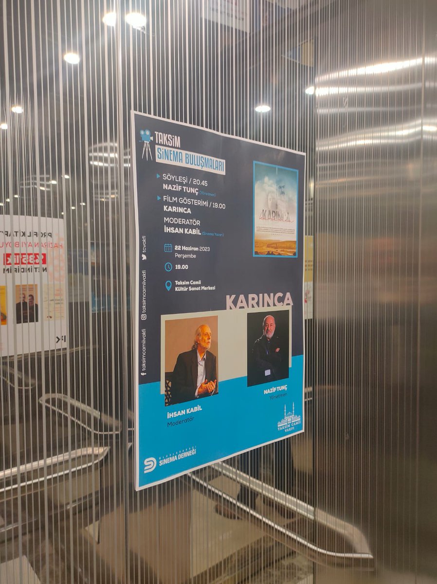 karincafilmi's tweet photo. Taksim Camii ibadetin ve Müslüman sanat etkinliklerinin de odağı.
Taksim Sinema Buluşmaları'nda bu ay @karincafilmi var.
@taksimcamiiksm inde sanat saflarını da sıklaşıyor.
@trt12punto @trtsinema @SinemaGenelMd @taksimcamii  @uluslararasisi1 https://t.co/XlQeAl6WrB