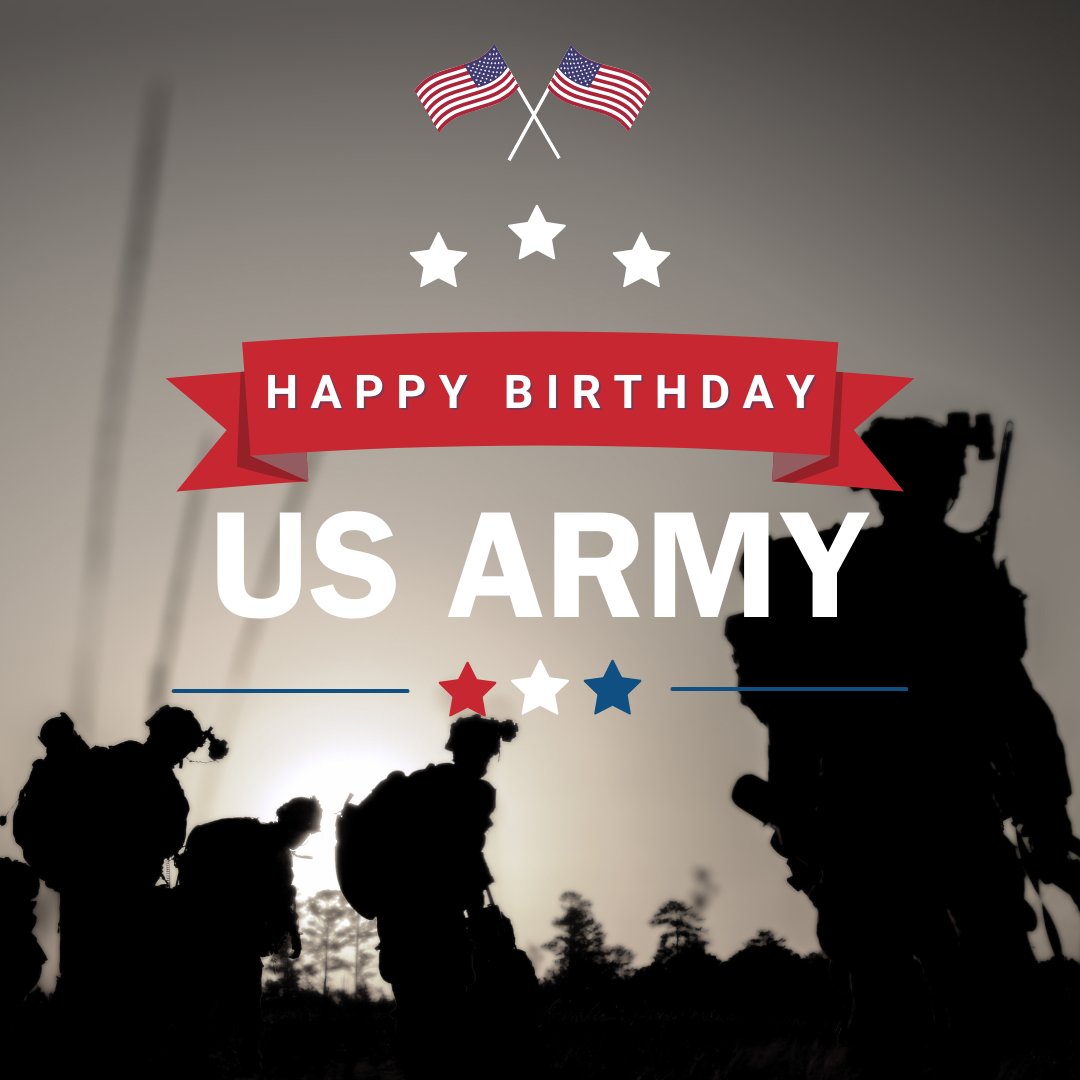 SupplyCoreInc's tweet photo. Today, June 14th, 2023, is the @USArmy's 248th birthday! Happy Birthday, Army. We celebrate and thank you! #ArmyBday https://t.co/6pLFVLMLZd