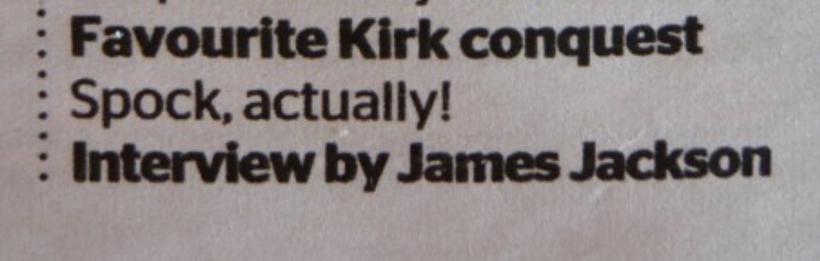 let me bring back this small but very important excerpt from an old shatner interview