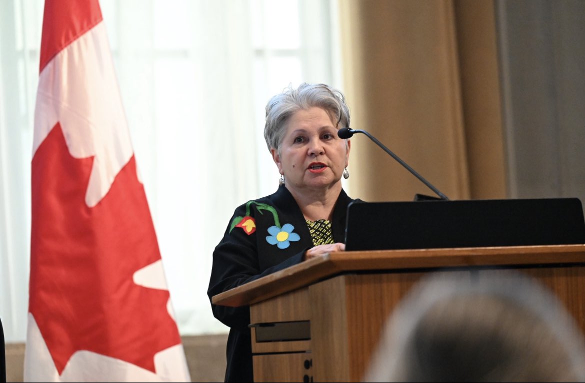 Opening prayer by Elder Claudette Commanda. Always a blessing to have her part of our events! #IndigenousProsperity #EconomicReconciliation