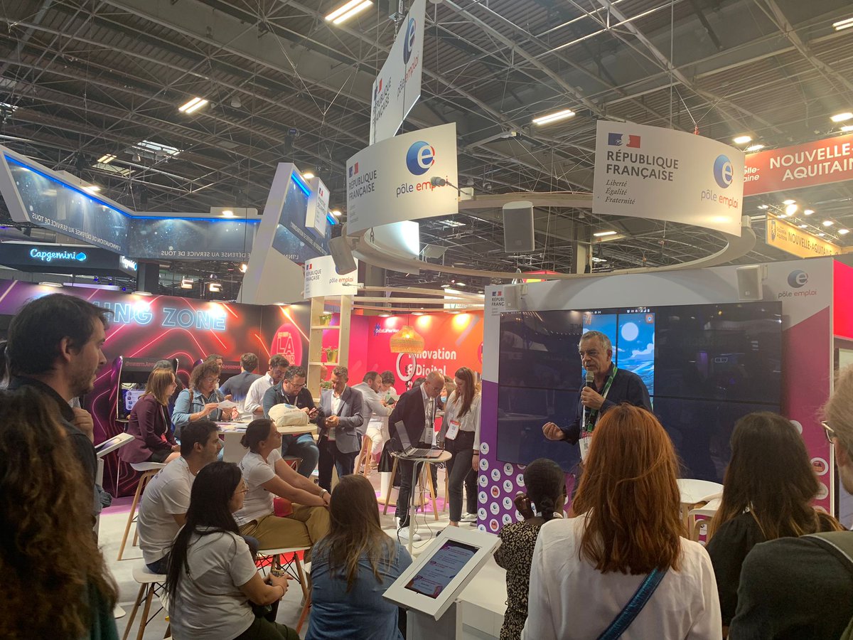#AvecPôleEmploi à  #VivaTech 
Nicolas Morel nous a présenté "Pass to Work" lors d'un talk 
Une quête gamifiée pour identifier ses  #SoftSkills
Vous n'étiez pas là ?
🕵️‍♂️ Nicolas <a href="/Monkey_tie/">Monkey_Tie</a> est présent encore aujourd'hui, pas loin du stand B28  #VivaTech2023