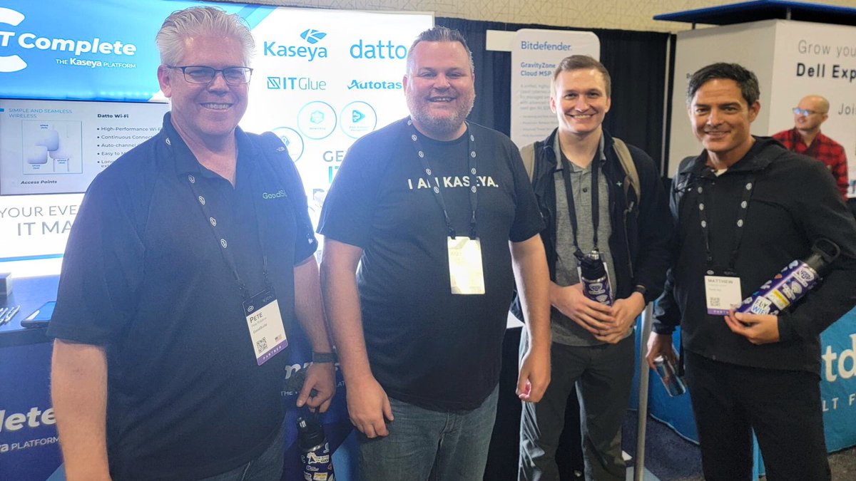 KaseyaCorp's tweet photo. #TeamKaseya had a great week at #Pax8Beyond meeting with partners. Next up — Kaseya DattoCon Europe! 
#ITComplete #KaseyaDattoConEu https://t.co/Ch9RSCiy2I