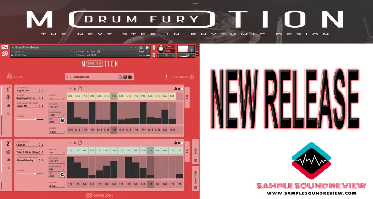 SampleSReview's tweet photo. NEW RELEASE: DRUM FURY MOTION by SAMPLE LOGIC https://t.co/SoLGUfRlXQ
๐น๐ฅ
#drumfurymotion #samplelogic #newrelease #musicproduction #composer #musicproducer #kontakt #samplelibrary #drums #producerlife #audio #deals #deal https://t.co/WBrt43G1dO