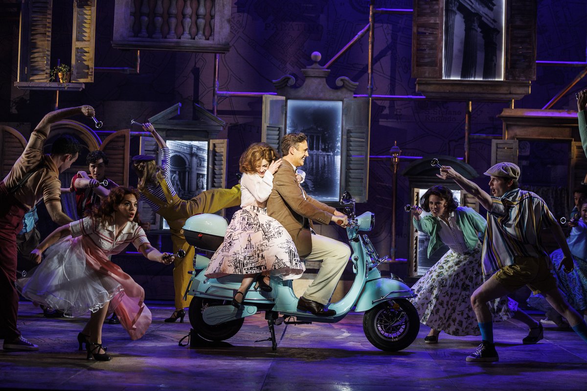TheatreRBath's tweet photo. 🛵#FIRSTLOOK at ROMAN HOLIDAY, the new Cole Porter musical appearing now at the Theatre Royal Bath until 1 July. #RomanHolidayMusical 📸Ellie Kurttz @RJCollingwood @michaelxavierUK 
🎟️https://t.co/E7ezHusmah https://t.co/oKoQLU9FYR