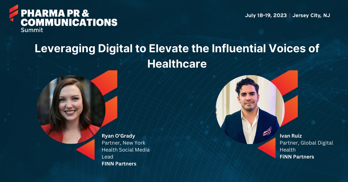 I'm excited to take the stage at the <a href="/FiercePharma/">FiercePharma</a> PR and Communications Summit with my fantastic <a href="/FINNPartners/">FINN Partners</a> colleague, Ivan Ruiz! Join us to collaborate and create key connections with communicators in the #health industry: pharmaprsummit.com #FiercePharmaPR