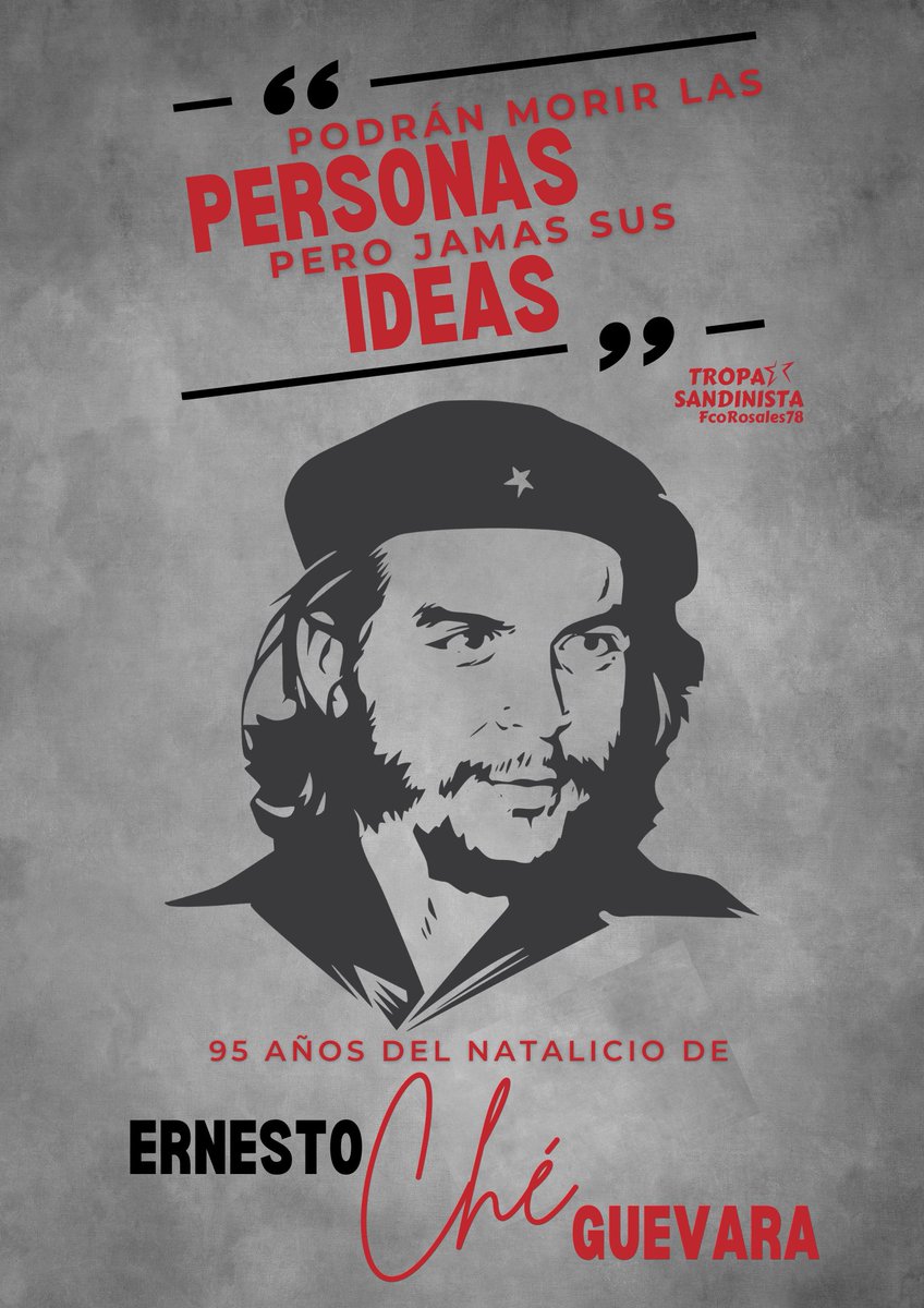Hoy #14Junio conmemoramos el 95 aniversario del natalicio de Ernesto 'Che' Guevara. El Che es un símbolo de la lucha contra el imperialismo, esto se convirtió en su legado politico para los movimientos revolucionarios del mundo. #FuerzaDeVictorias @Uva22 @corpav_m @jbrisol