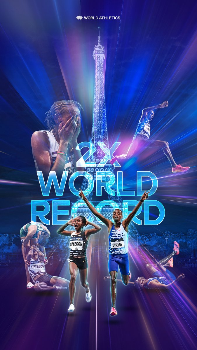 Double world record Wednesday Wallpaper 👀

Screenshot this wallpaper featuring Faith Kipyegon and Lamecha Girma at the @MEETINGPARIS 👇

#DiamondLeague