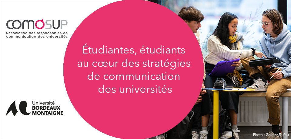 comosup's tweet image. 🙌J-1 pour nos rencontres nationales
"étudiantes et étudiants au cœur des stratégies de communication des universités" accueillies par @UBMontaigne #Bordeaux
🔎Programme détaillé  : comosup.com/rencontres-de-…
➕A lire aussi : u-bordeaux-montaigne.fr/fr/actualites/…
#ComESR #compublique #universités