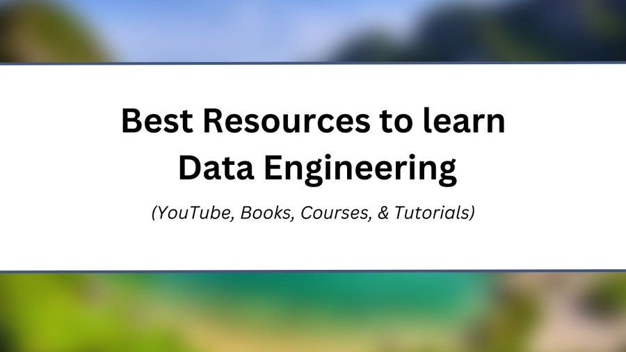 📌🎯 44 Best Resources to Learn #Data #Engineering 
👉🏽  mltut.com/best-resources…

v/ @machinelearnflx
#YouTube #Courses #DataScience #DataScientists #Analytics #BigData #Python #DataAnalytics #ChatGPT #RStats #AI #artificalintelligence #ML #MachineLearning #DeepLearning #Coding…