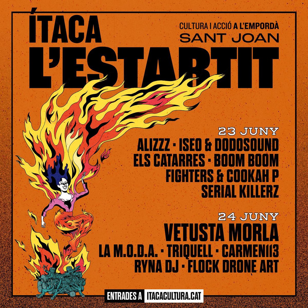 VESC.CAT (@vesc_cat) on Twitter photo 💥S'apropa la nit més llarga de l'any i el Festival <a href="/ITACACULTURA/">Festival ÍTACA</a> arriba a la platja de l'Estartit carregat de música perquè viviu un cap de setmana inoblidable!
Encara no teniu la vostra entrada?
👉 itacacultura.cat 💥S'apropa la nit més llarga de l'any i el Festival <a href="/ITACACULTURA/">Festival ÍTACA</a> arriba a la platja de l'Estartit carregat de música perquè viviu un cap de setmana inoblidable!
Encara no teniu la vostra entrada?
👉 itacacultura.cat