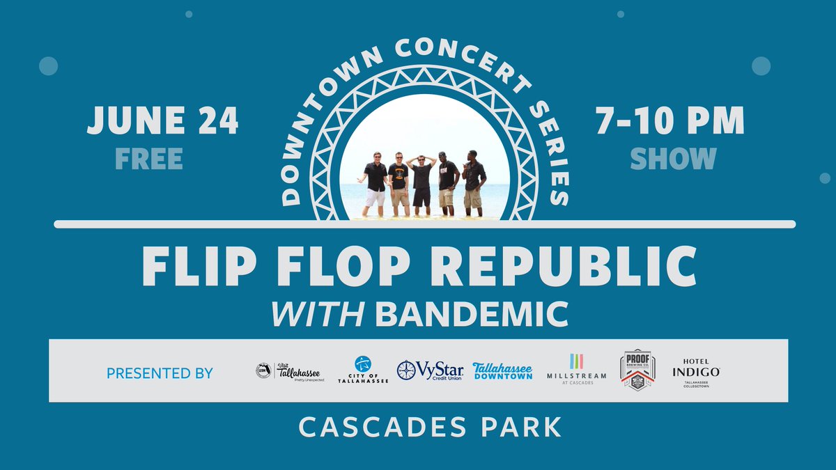 Proof Brewing Co (@proofbrewingco) on Twitter photo π6/24/23 Free Flip Flop Republic concert sponsored by Proof Brewing Co.! πΈπ Grab a cold brew or cocktail at the Proof Bar starting at 6PM. π» The show kicks off at 7PM! <a href="/TLHDowntown/">Tallahassee Downtown</a> #FlipFlopRepublic #ProofBrewingCo #LiveMusic #GoodTimes #TLHdowntown π6/24/23 Free Flip Flop Republic concert sponsored by Proof Brewing Co.! πΈπ Grab a cold brew or cocktail at the Proof Bar starting at 6PM. π» The show kicks off at 7PM! <a href="/TLHDowntown/">Tallahassee Downtown</a> #FlipFlopRepublic #ProofBrewingCo #LiveMusic #GoodTimes #TLHdowntown