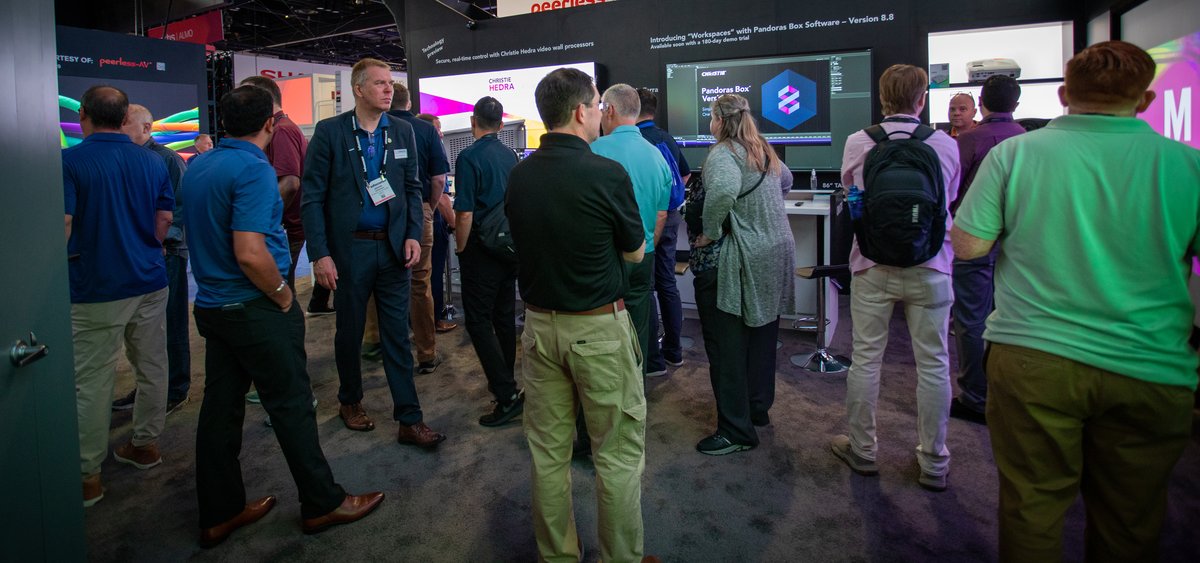 Christie_ProAV's tweet image. The doors are open at #InfoComm23 and we're ready to welcome you at booth #1632! Come check out our complete #AV solutions, from #videowalls to #projection and #showcontrol, and see how we can bring your vision to life. bit.ly/IC23-AV

#AVTweeps #InfoComm #ProAV