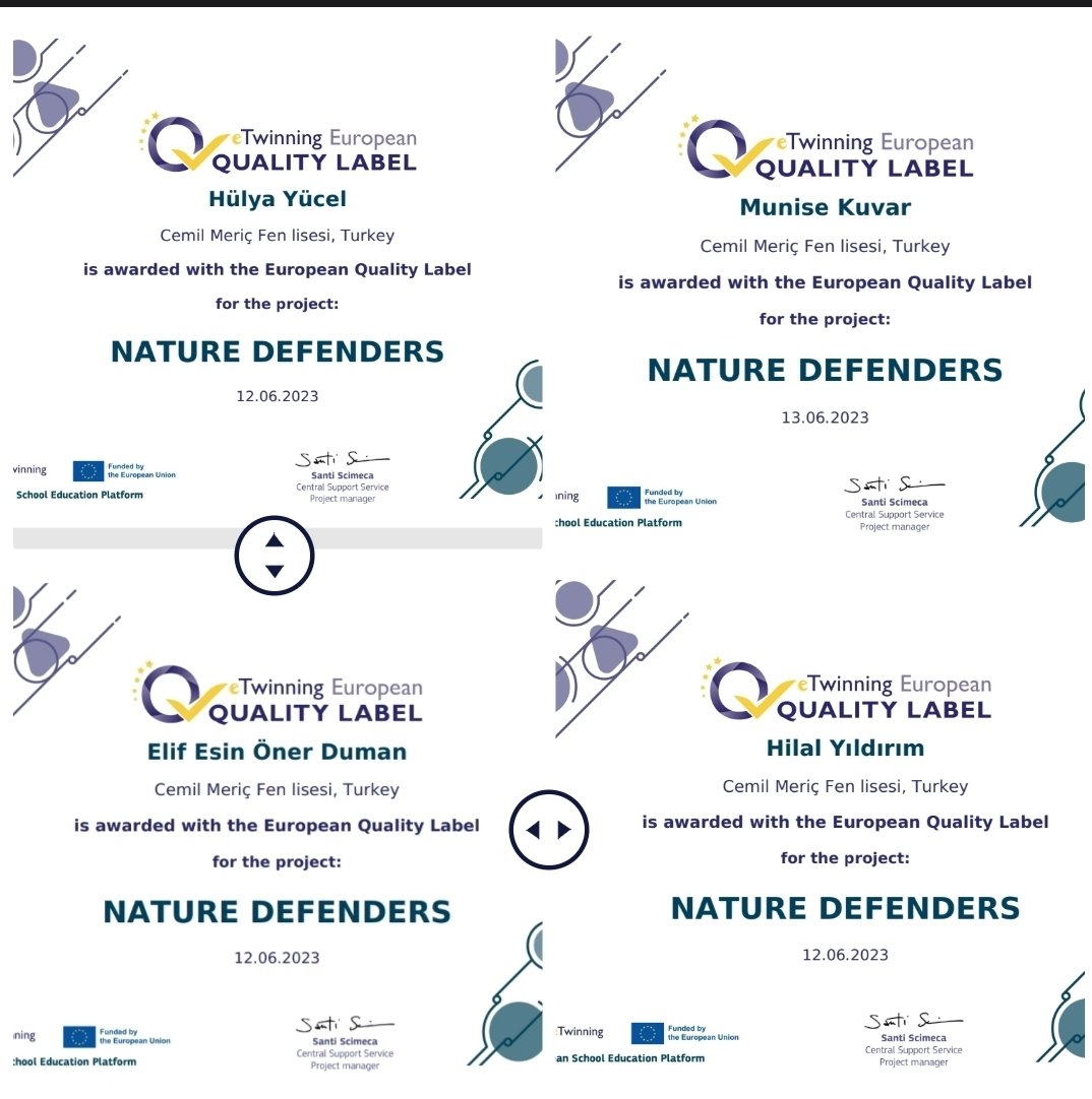 fen_cemil's tweet photo. Ve Taçlandırdık;
Antalya 13. Ulusal Konferansında en iyi 200 proje arasına girmeyi başaran #NatureDefenders eTwinning projemiz #AvrupaKalite etiketi alamaya da hak kazanmıştır.
@mehmetyigitmem
@muratbalta06 
@OBirtekocak 
@HulyaYucel06 
@HilalAytimur 
@MKuvar 
@ElifEsinDUMAN1 https://t.co/suE4xNIufv