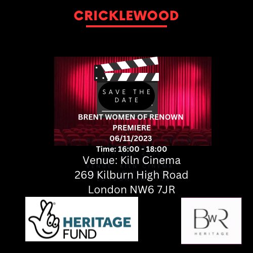 Date for your diary 06/11/23 Brent Women of Renown Film Screening @KilnTheatre a @cipcricklewood project funded by @HeritageFundL_S celebrating pioneering women including @DameStephanie_  #amyjohnson #violetdoudney #womeninstem #damestephanie #brentwomenofrenown