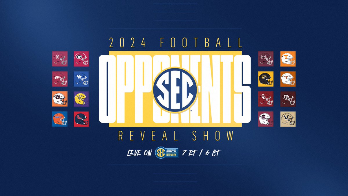 Southeastern Conference on Twitter "2024 SEC Football Opponents Reveal