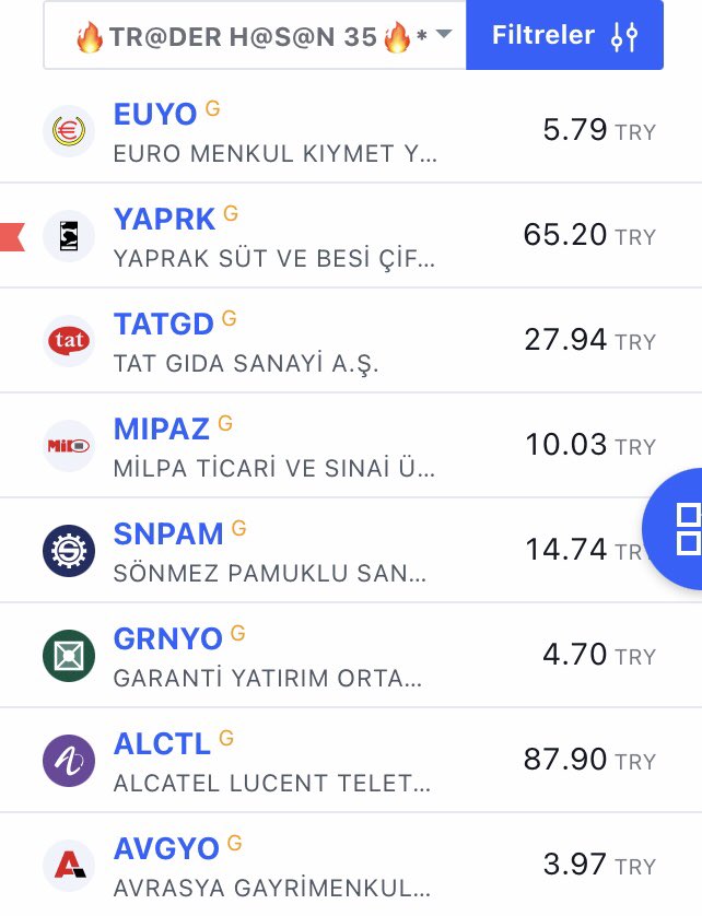 🔥Güçlü Al Veren Hisseler 1-)🔥

#euyo #YAPRK #tatgd #mıpaz #snpam #Grnyo #alctl #avgyo