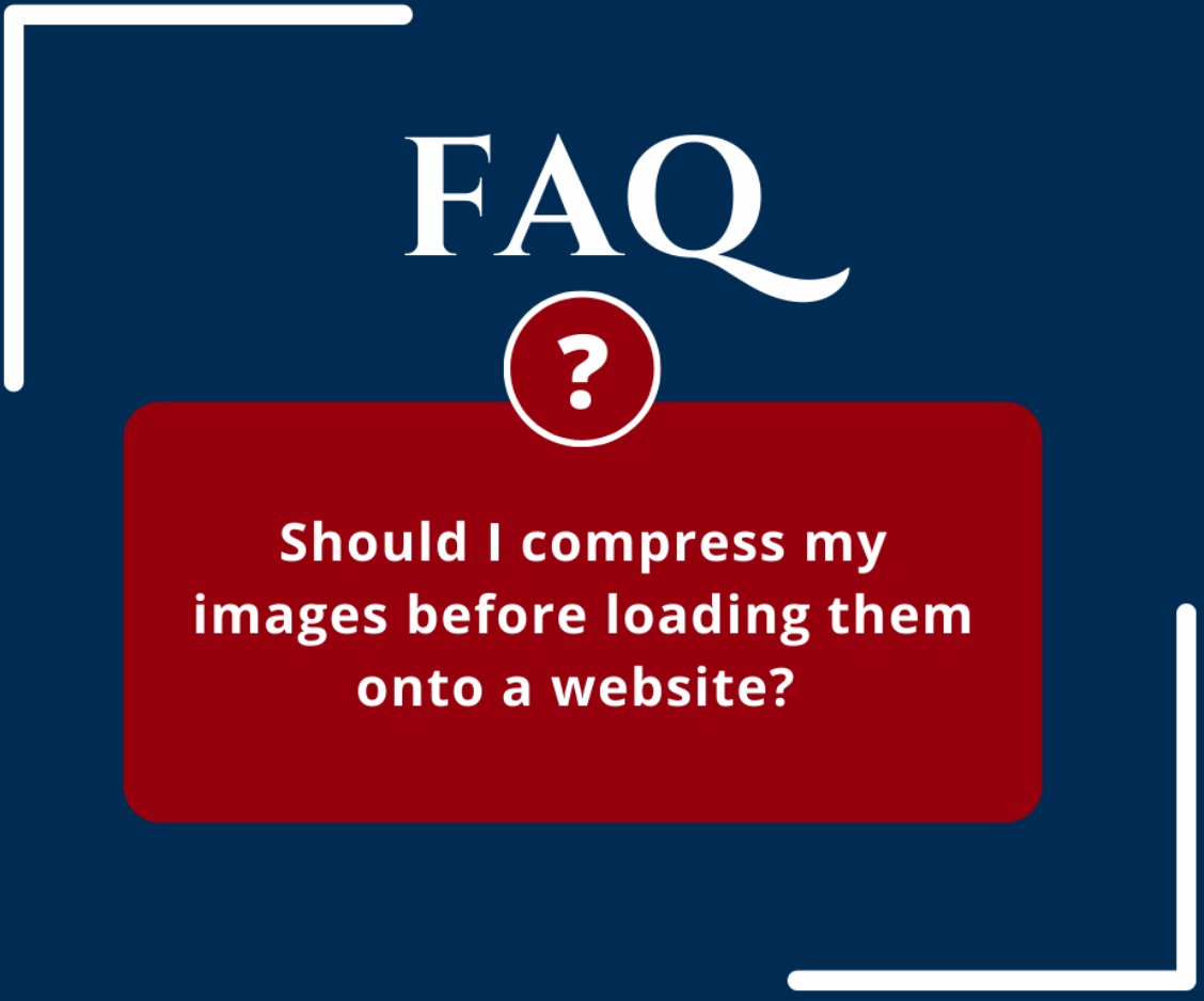 Yes, you should! Compressing your images before loading them to a website is very important. The larger the files on your site, the slower the page load will be. Make sure to size your images correctly so that their resolution is great.

#seotips #seotricks #seohacks #seotip