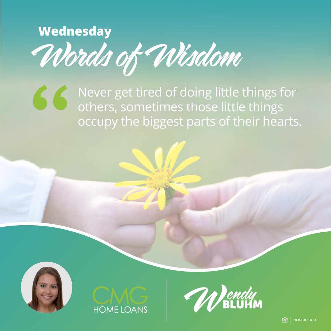 You never know what a small gesture of kindness can do for someone's Wednesday!  🌼 😊 
#WordsofWisdomWednesdaywithWendyBluhm #smile #kindness #maketheworldbetter