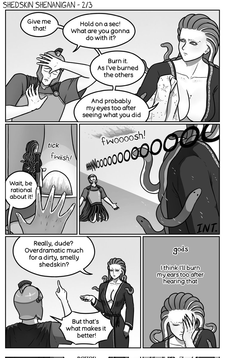 Inthasapen's tweet photo. A most normal first meet.

#Medusa
#Degeneratus https://t.co/p3taJZau3s