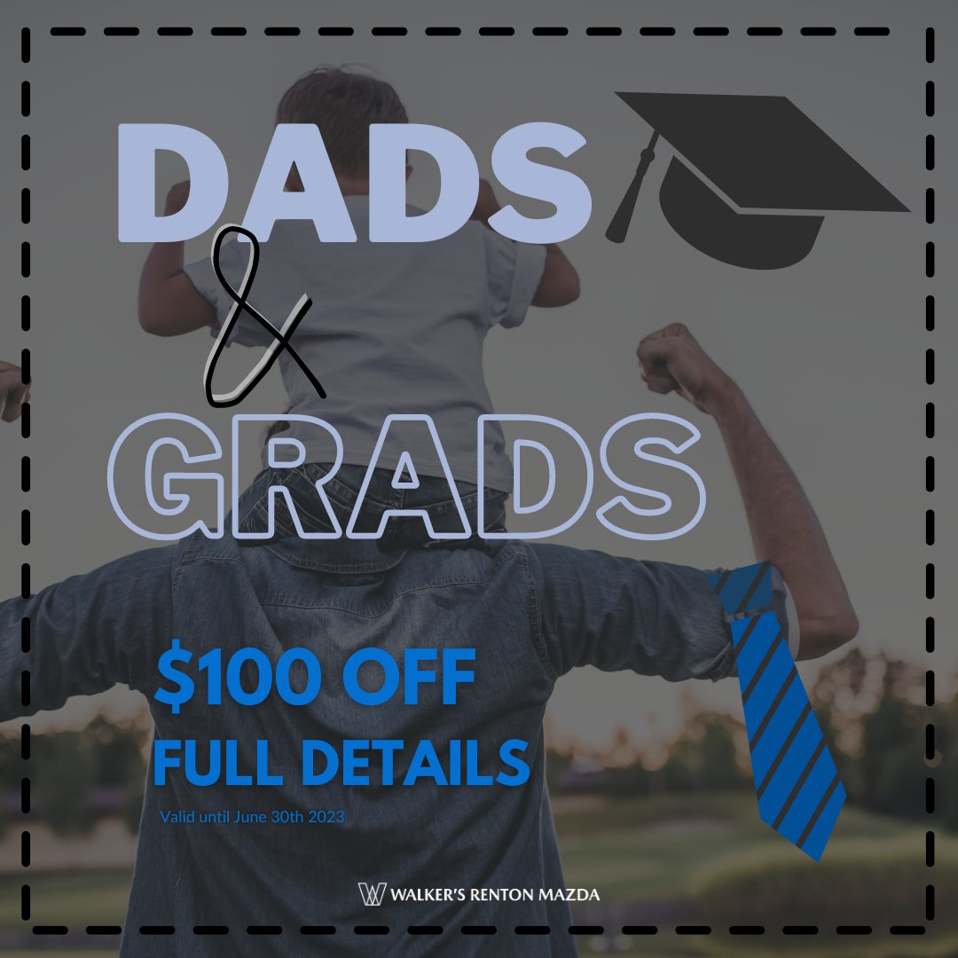 rentonmazda's tweet image. Don't miss out! Full details are $100 off now until the end of June - perfect timing for showing your dads, grads, and everyone else how much you care! #CelebrateDadsAndGrads #100Off #JuneDiscount #Detail #Mazda