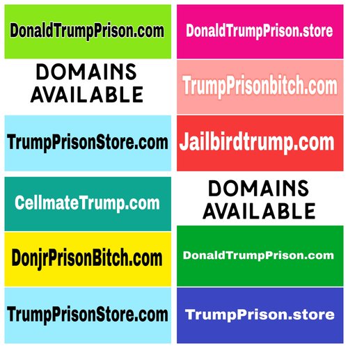 ThePrettyEdge's tweet photo. Buy Trump Prison Domains For Trumps Birthday Present!
#1 site for Trump Prison Domains.
https://t.co/aAVnFgl0vU
#HappyBirthdayPresidentTrump 
#TrumpIndicment #Trumpprison https://t.co/ZQ790naKIJ