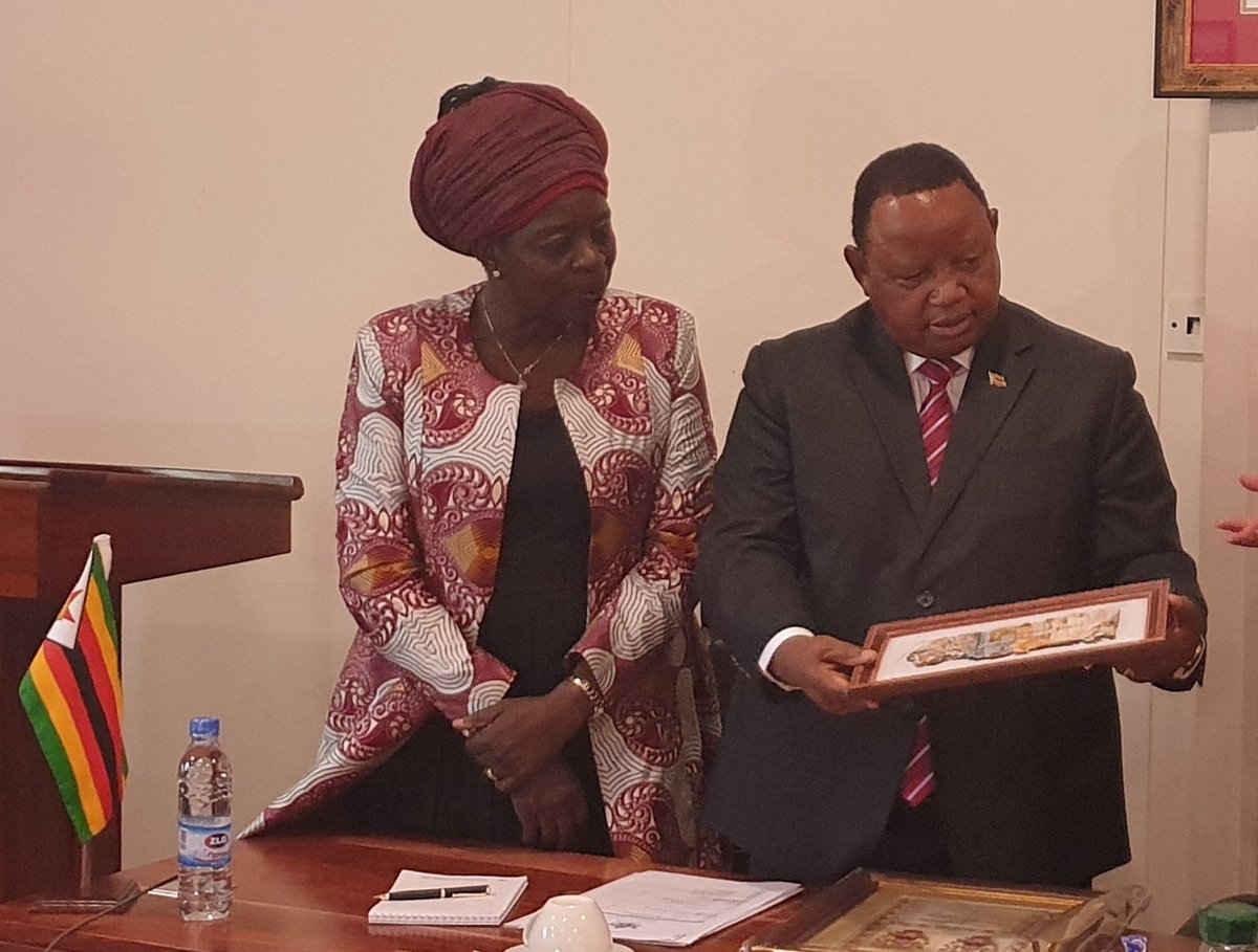 EmbBelarusZim's tweet photo. 14 June, ๐ง๐พ Deputy Prime Minister L. Zayats had meetings with Hon. A. #Masuka , Hon. F. #Shava and Hon. S. #Nzenza. During the meetings, the parties stated their readiness to deepen and widen ๐ง๐พ ๐ฟ๐ผ bilateral cooperation https://t.co/e8NsHBijKj