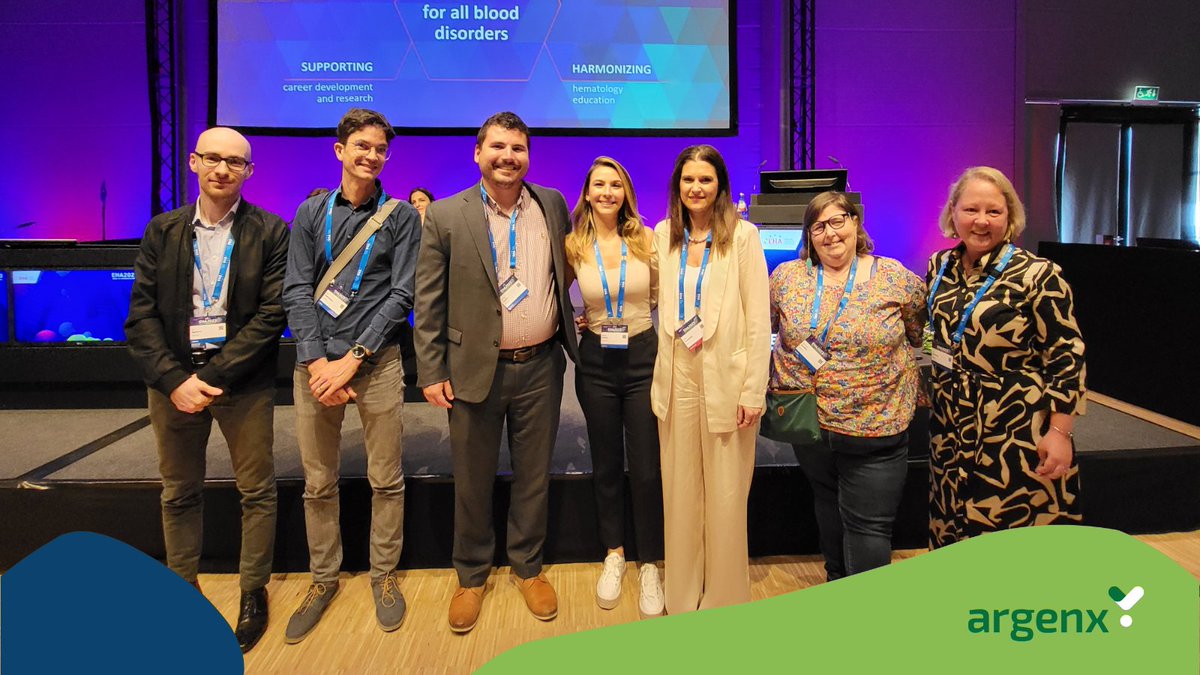 argenxglobal's tweet photo. This past weekend, we demonstrated our continued commitment to the #ITP community at #EHA2023, where Dr. Carpenedo presented interim results of our ADVANCE+ study.

#TogetherWeDiscover #PlateletDisorder #ImmuneThrombocytopenia @EHA_Hematology https://t.co/lhFpgsQI5c
