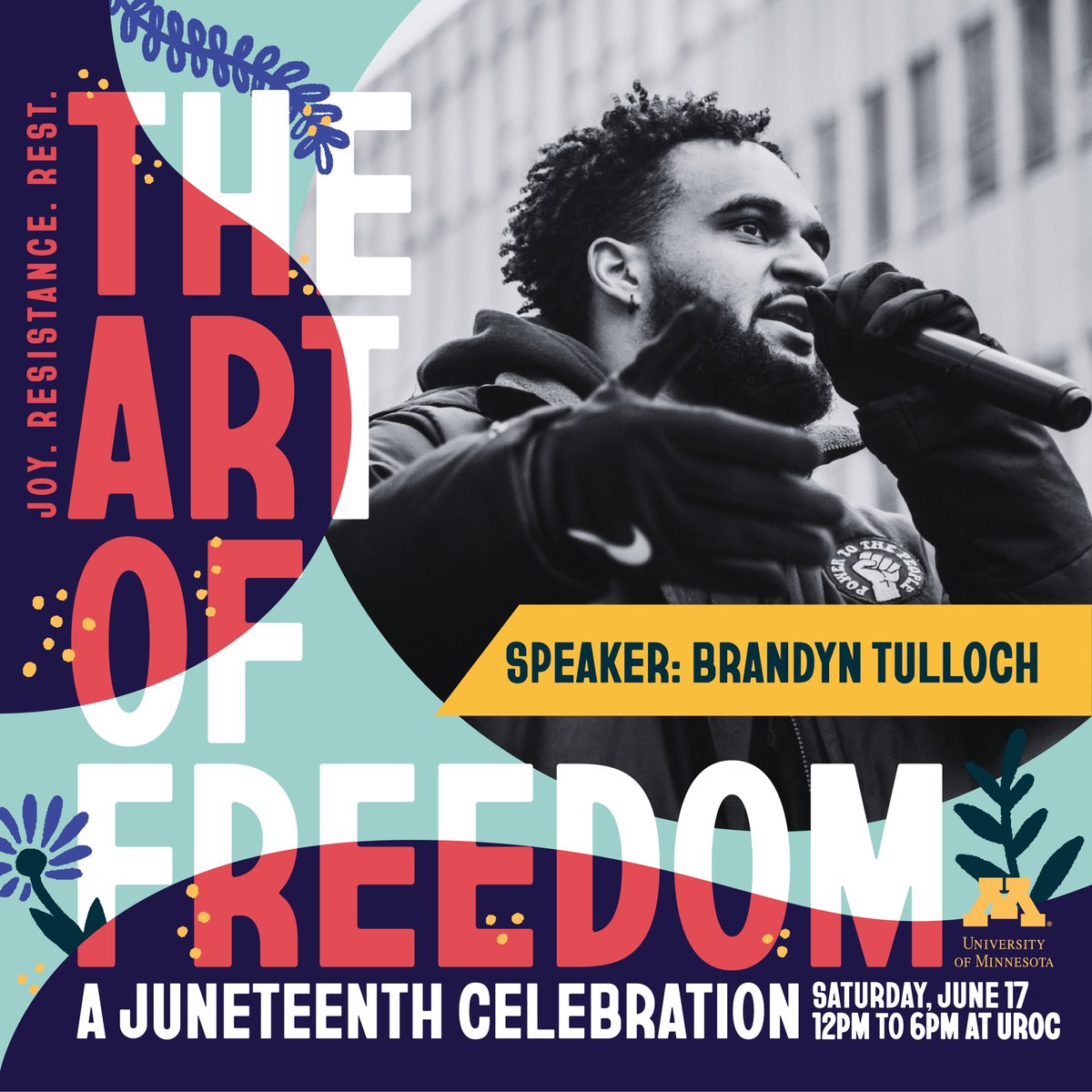 TODAY IS THE DAY! See you soon for a day of joy, rest, and resistance! Here are more amazing performers and speakers you'll see later today!

The celebration is today, June 17 from 12 to 6 pm in North Minneapolis. Full schedule at juneteenth.umn.edu
