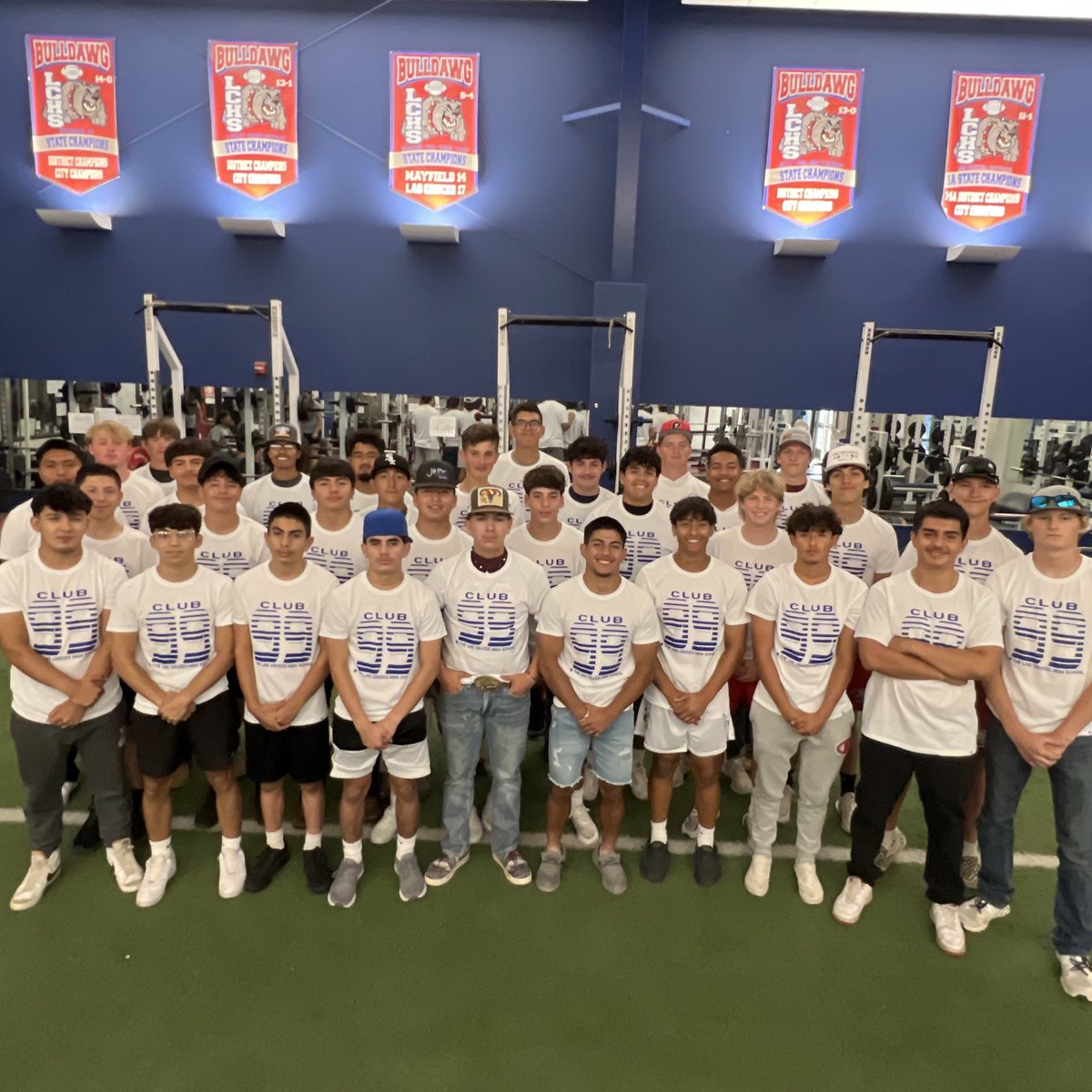 LCHSFOOTBALL's tweet photo. Last night we recognized our Dawgs of Iron 💪🏼(1000 lbs+) and our 99 Club! These Dawgs made big gains—physically and mentally!!
Our 99 Club included 40 DAWGS!! Dawgs that purely made a CHOICE to get better!! 😤
#WeHERE #dawgs https://t.co/vAKFeetbsA