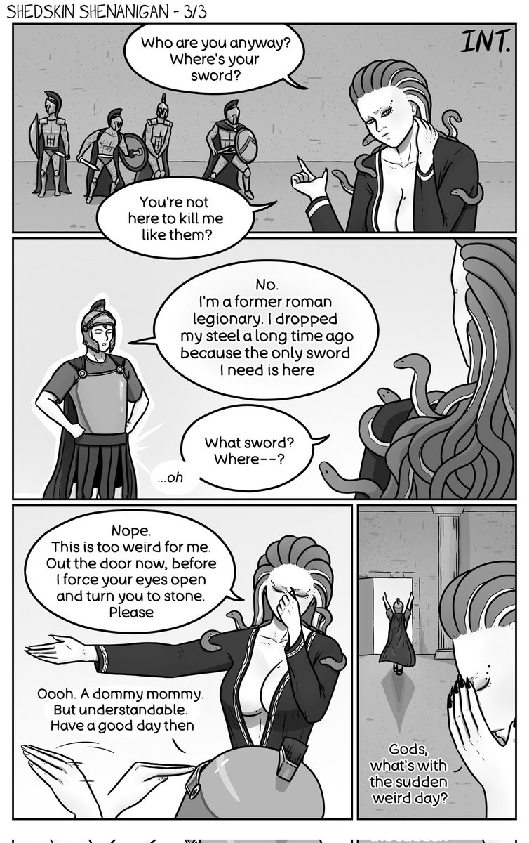 Inthasapen's tweet photo. A most normal first meet.

#Medusa
#Degeneratus https://t.co/p3taJZau3s