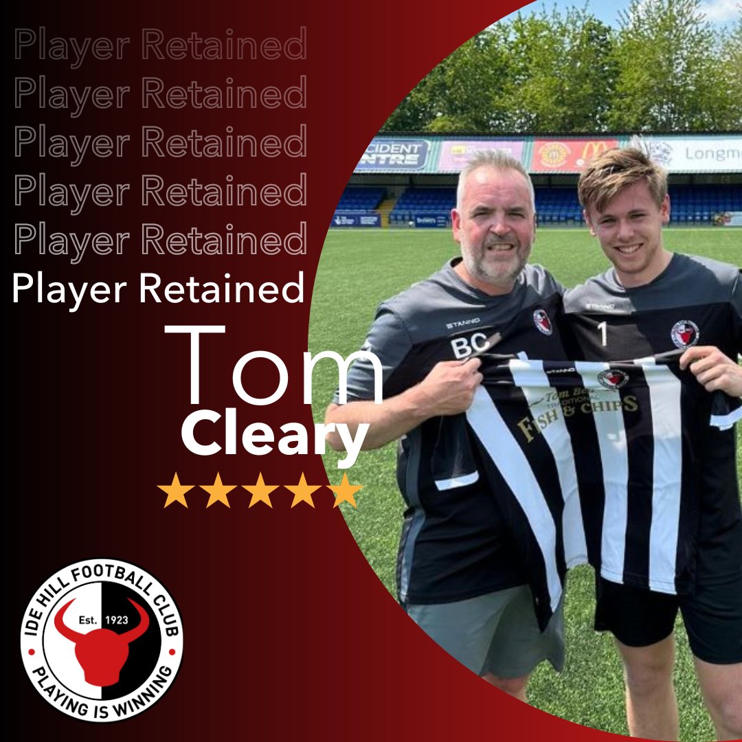 idehillfc's tweet photo. Cleary Commits! After helping to turn our season around when he joined mid season last term, Shot stopper Tom Cleary has agreed to stay for another season! Welcome Back Cleary βͺοΈβ«οΈ #IdeHill #PlayerRetained https://t.co/p8EWhbSQY6