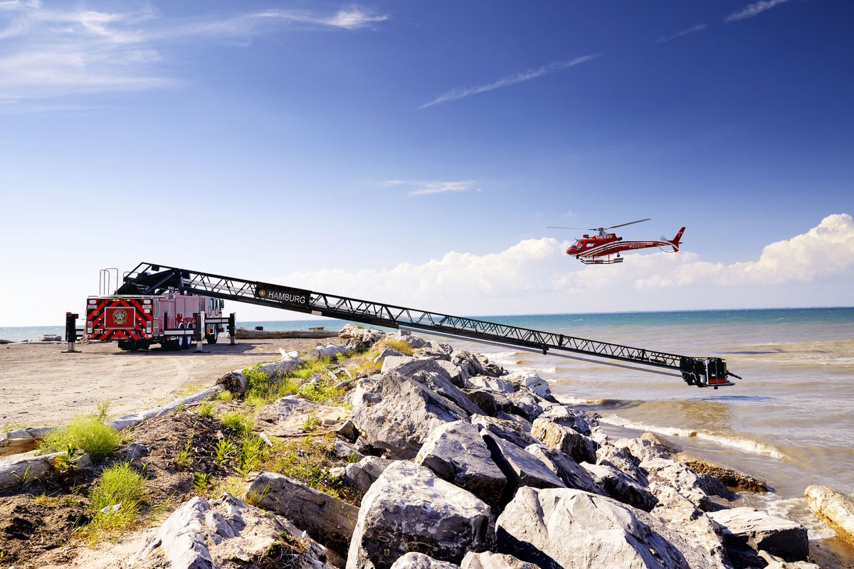 Spartan_ER's tweet photo. Check out the below-grade setup of Hamburg Fire Department's 100' Rear Mount Platform! #SpartanER #Smeal #PuttingFirstRespondersFirst #apparatusinnovation https://t.co/PI25fY5HPZ