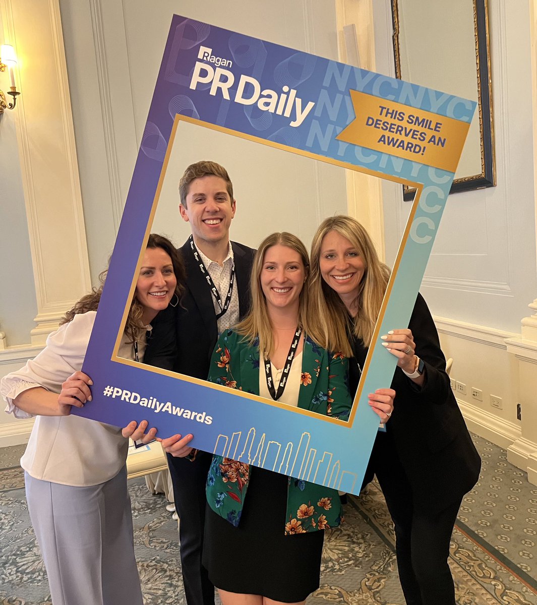KT_KC's tweet photo. Excited to be at the #PRDailyAwards in NYC with our @HorizonNews team! #HorizonInspired https://t.co/E4OwGWlx66