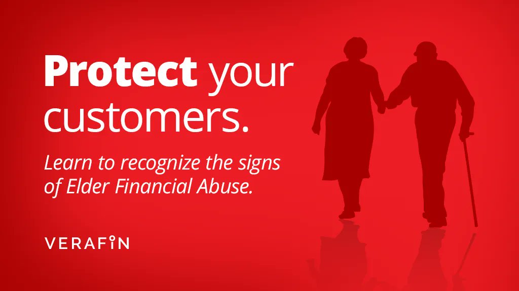 NasdaqVerafin's tweet photo. Learn to recognize the signs of Elder Financial Abuse:
 - Unusual changes in spending patterns 
 - Stolen or misplaced checks or bank cards 
 - Unexplained bank withdrawals  
 - Unauthorized use of a credit or ATM card 
 - Checks written as a ‘loan’ or ‘gift’ 

#WEADD https://t.co/xAr7Klogjs