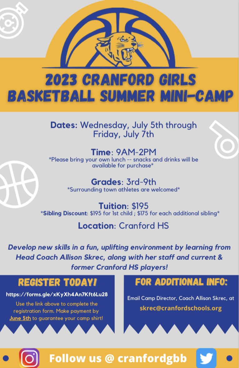 3 weeks away! Spots still available🏀 *registration link in bio*