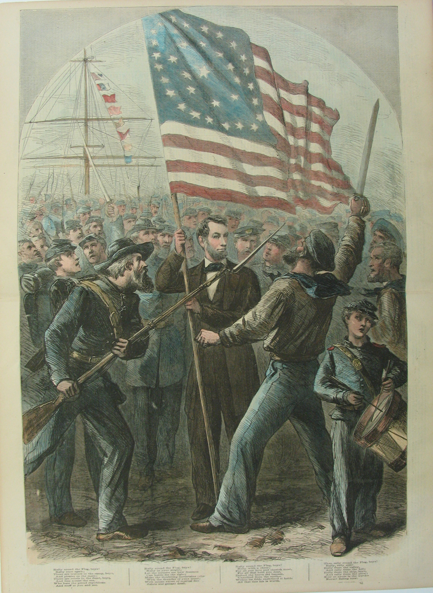 It's Flag Day! 🇺🇲❤️⚪💙

Harper's Weekly. 1864 Rally. 'Round the flag, boys!'

#flagday #America #antiqueprint #lincoln #printsoldandrare