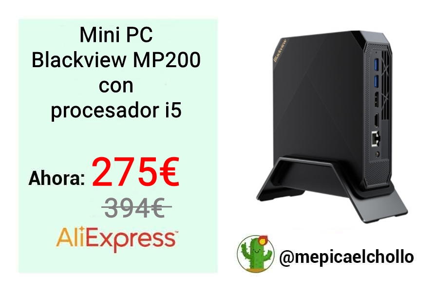 AliExpress
Mini Pc Blackview MP200 con procesador i5 te ofrece:

✅Procesador Intel Core i5
✅Diseño que ahorra espacio
📌Aplica el cupón ES50

Link: tc.tradetracker.net/?c=15716&m=12&…
