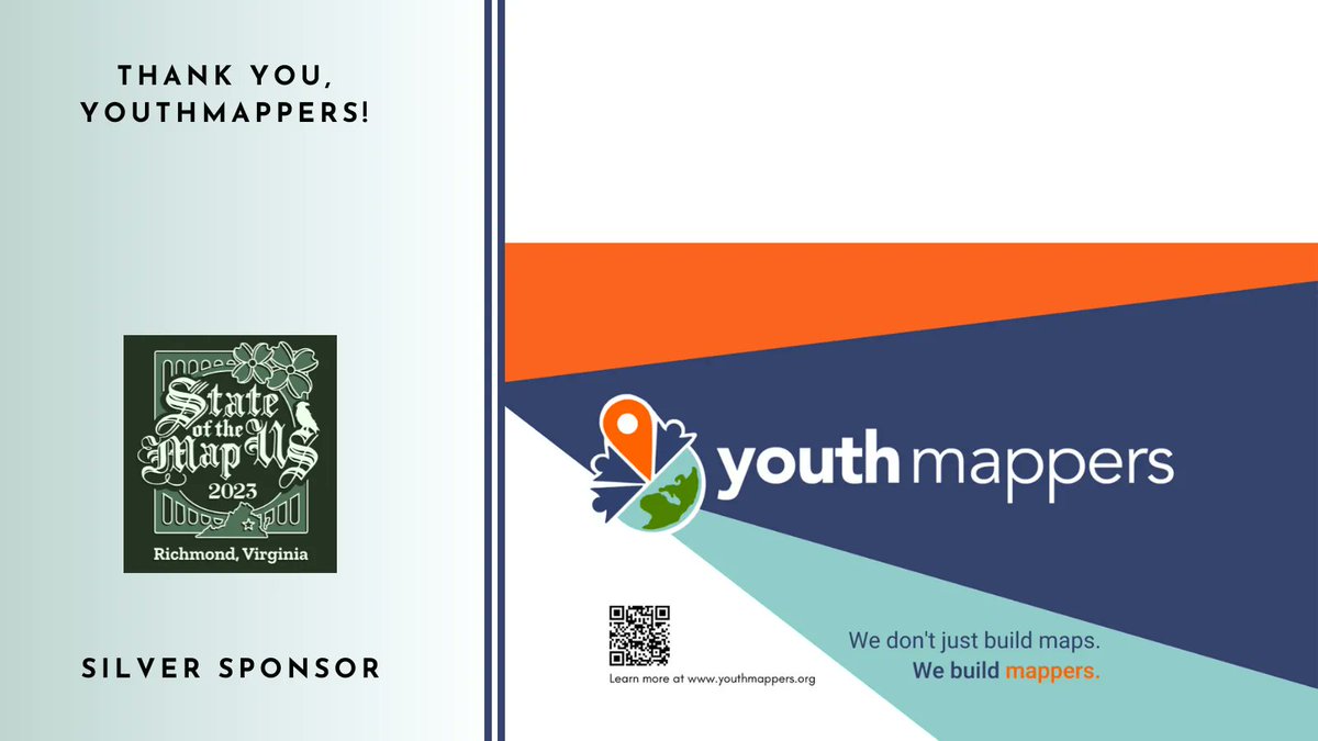 sotmus's tweet image. Thank you for your support and participation at State of the Map US 2023, @youthmappers!

#SOTMUS #OpenStreetMap #OpenStreetMapUS
