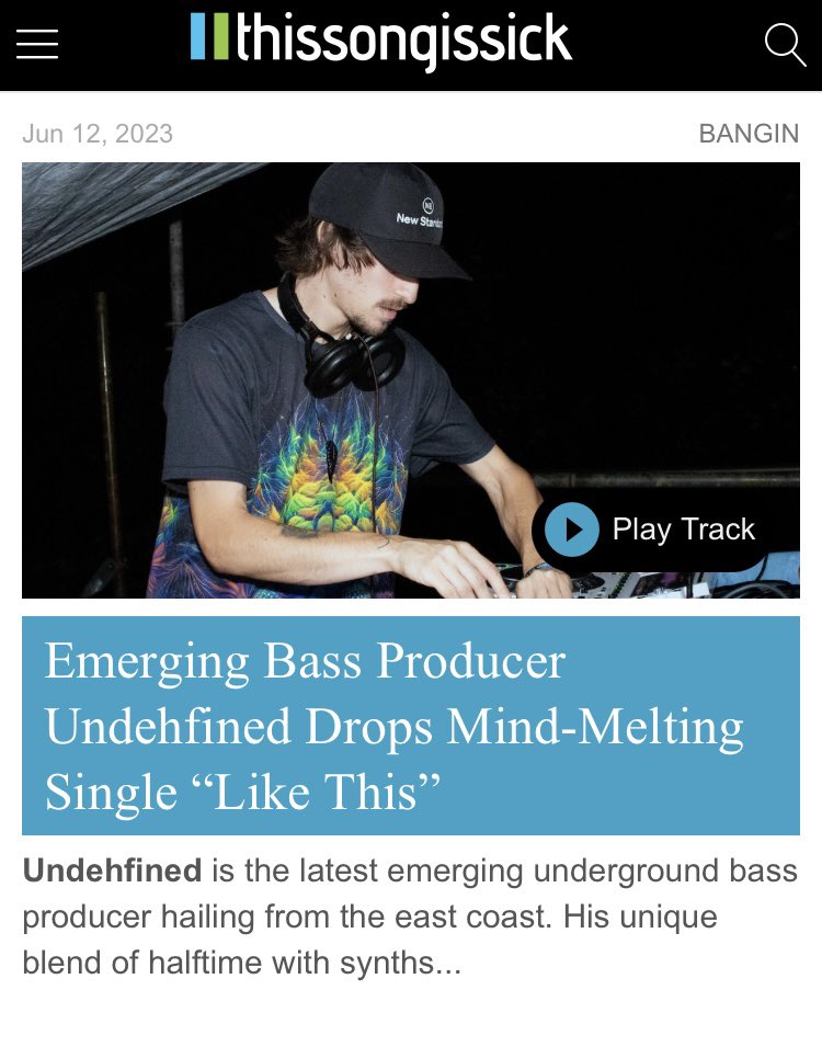 Yooo massive ups <a href="/thissongissick_/">thissongissick</a> for the coverage on my new tune 🔊
~
ICYMI I dropped a real heavy hitter last week 😈