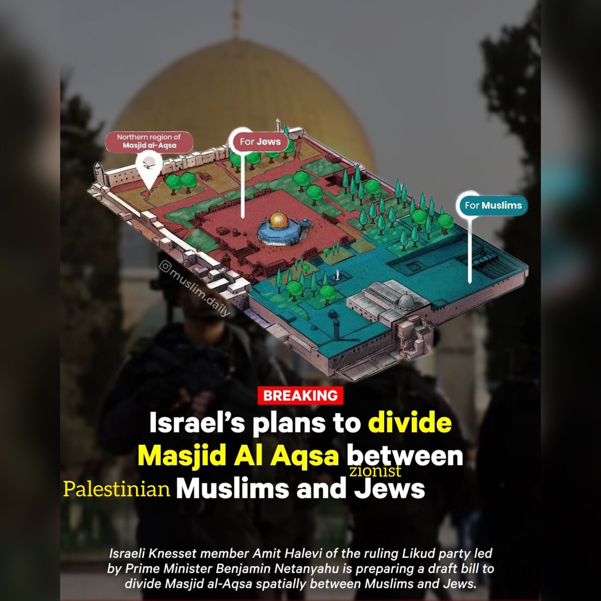 We've always known that their plan is to take over the whole #Masjid #AlAqsaMosque compound and rebuild their temple. For the Zionists, it's just a step-by-step process. They've made it very clear now.

The first step in the process was increasing the amount of time and…