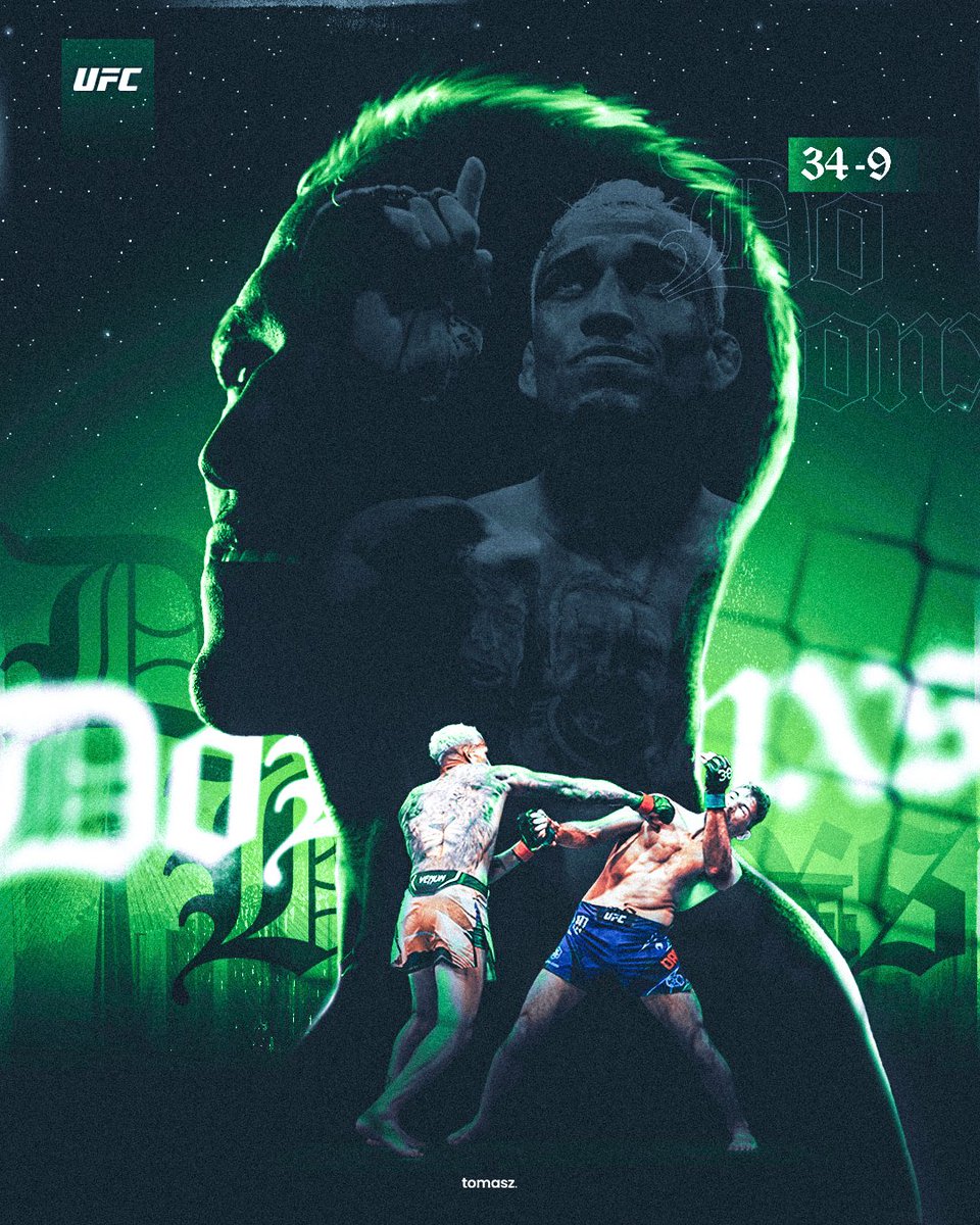 OdrobinaTomek's tweet photo. Personal project ๐
Great performance by 'DoBronxs' last weekend at #UFC289. Charles Oliveira is back on the winning path ๐ง๐ท
#graphicdesign #smsports #UFC #CharlesOliveira #Oliveira #UFCBrasil #MMA #UFCArt #UFCNews #UFCPoster @CharlesDoBronxs https://t.co/4ZjuuLZy71