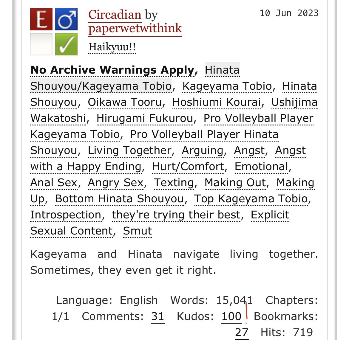 thanks sm for 100 kudos on Circadian! i seriously didn’t expect all the love that this has received so far, v happy to be back writing fic for you all 🥰🥰