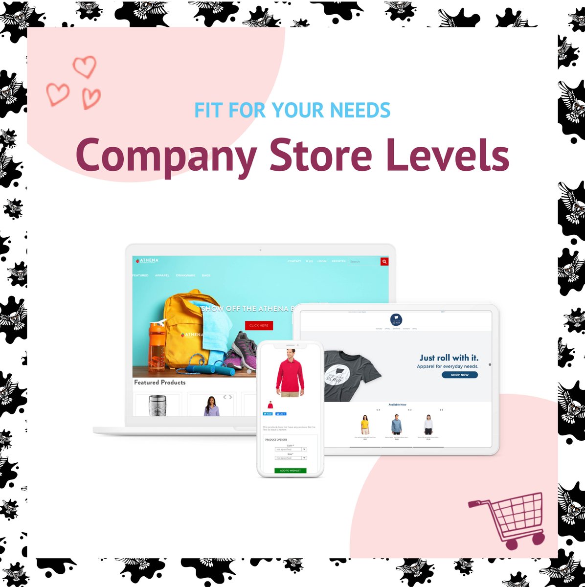 CreativeOwl777's tweet photo. Need to sell your company or organization's apparel? Our graphics team can create an online store for you! No more collecting order forms and money. Contact us to learn more. #OnlineStore #SpiritWear #CompanyApparel #HassleFree #CreativeConsultant #DMUsNow https://t.co/BebWv91fjV
