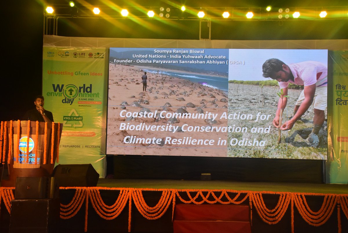 SoumyaMarineWL's tweet photo. Humbling experience at #NatureFest🌿 by @refineries_iocl sharing my journey safeguarding Odisha's coastal biodiversity - Mangroves, Olive Ridley, Wetlands, and Coastal Vegetation & it's pivotal role in #ClimateResilience. Immense gratitude to ED Sir and all officials.@IndianOilcl https://t.co/EAqA91DhHK