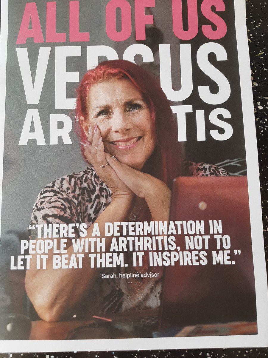 I can't  think of a better magazine I would like than this from Versus Arthritis to be on the front  cover off, feel very honoured. We really do care.
@VersusArthritis
#arthriris #jointpain #fibromyalgia #ankylosing #spondylitis #osteoarthritis #msk