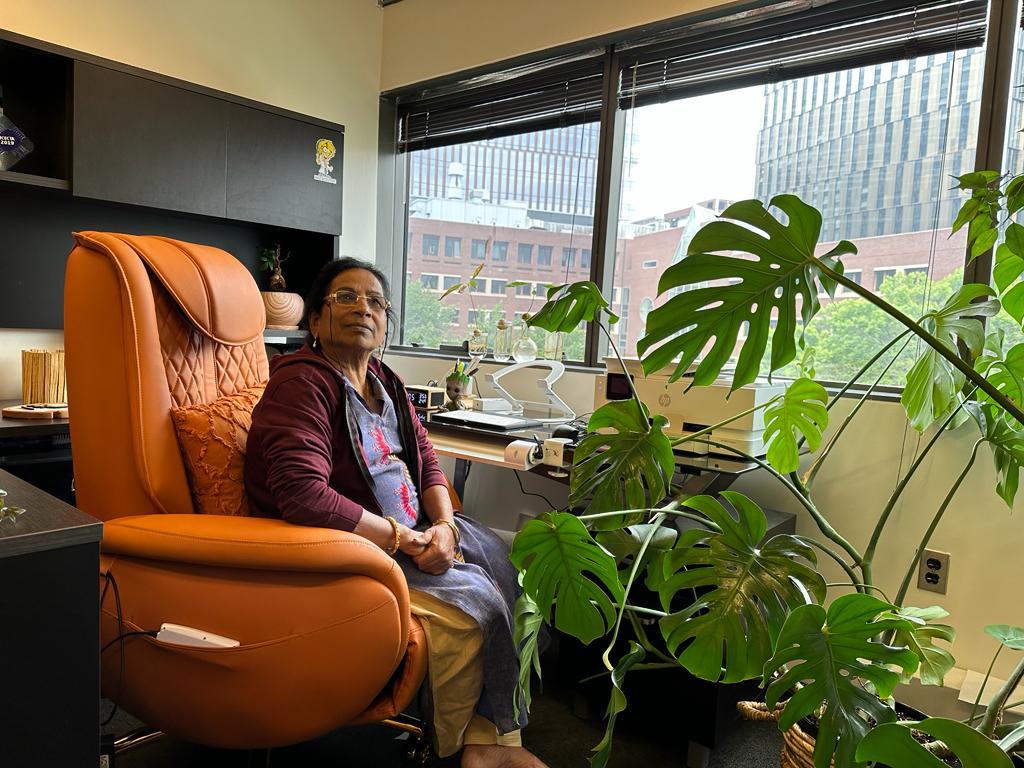My mom and dad first time in my MIT office 😊