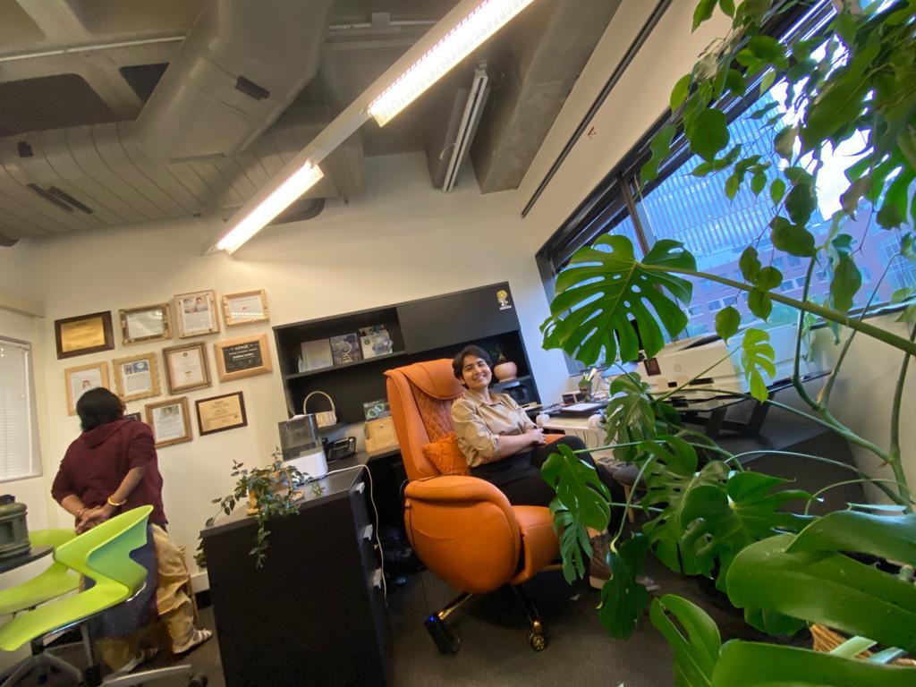 DeblinaSarkar59's tweet photo. My mom and dad first time in my MIT office 😊 https://t.co/UjsjkrTnbv