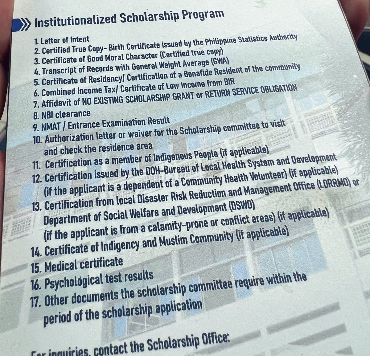 GWA of at least 83?
NMAT of at least 40?
Annual family income of less than 450k?

You can qualify as an applicant to our DMSF Institutionalized Scholarship Program. 

Send your applications na future Doctor!