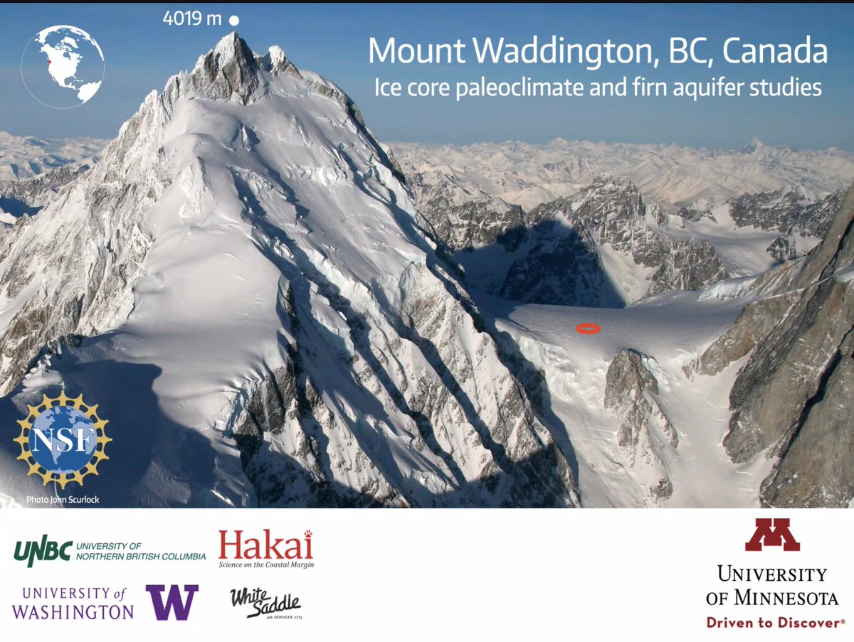 brianmenounos's tweet photo. Looking forward to visiting Combatant Col to recover ice core, a project led by @icy_pete and Eric Steig and supported by @HakaiInstitute https://t.co/0mPKZSFG7l