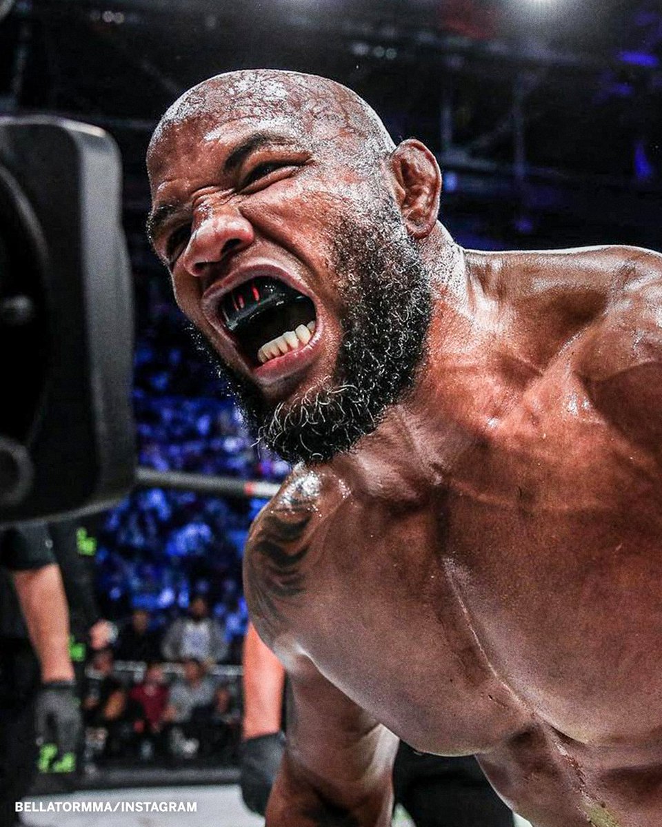Yoel Romero is seeking Bellator light-heavyweight gold this friday at the age of 46, that's 16 years older than his opponent 🤯

'Soldier of God' still has that dog in him 🐶

(📸 @BellatorMMA)